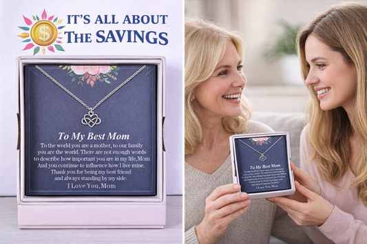 Infinity Heart Silver Plated Stainless Steel Pendant Necklace for Mum Gift Boxed